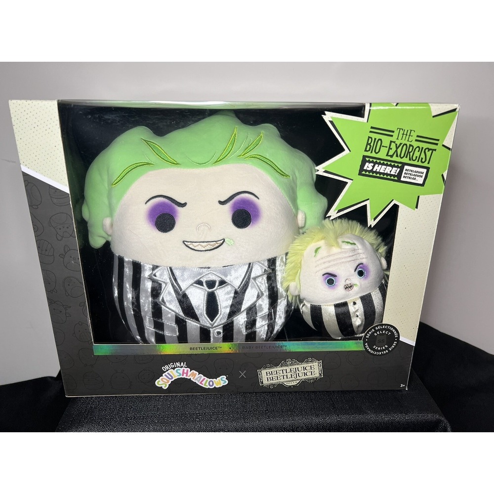 Squishmallows Beetlejuice 10" Baby Beetlejuice 4" Boxed Set NIB Exclusive Plush